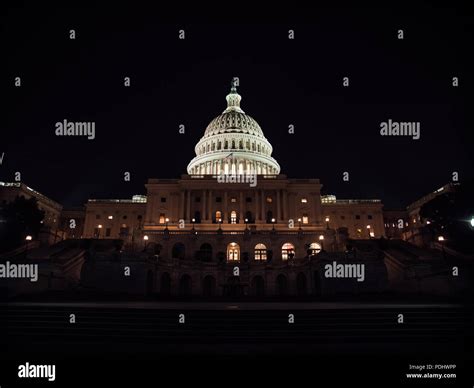 United States Capitol Building at Night Stock Photo - Alamy