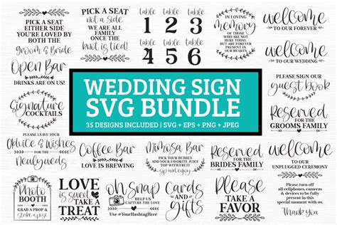 Wedding Sign Svg Bundle