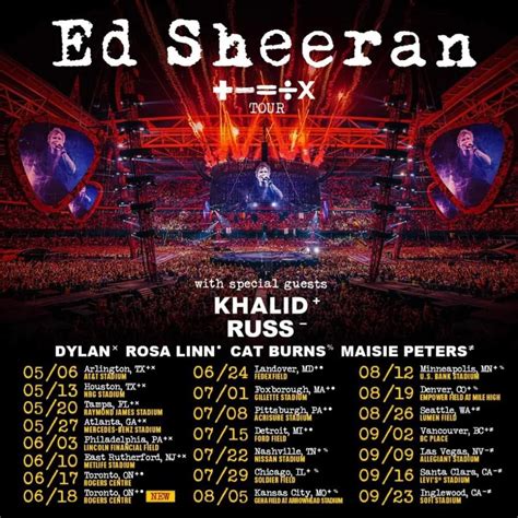 Ed Sheeran ÷× Tour 2023 Setlist Playlist Setlist Guy