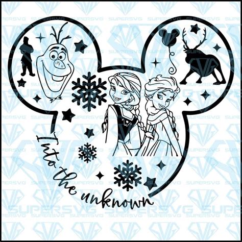 Into The Unknown Svg Elsa Svg Anna Svg Frozen Svg Files For Silhoue
