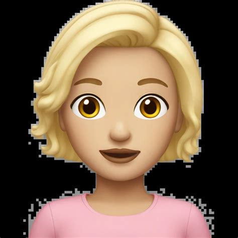 Memoji Short Hair Blonde Girl Emoji AI Emoji Generator
