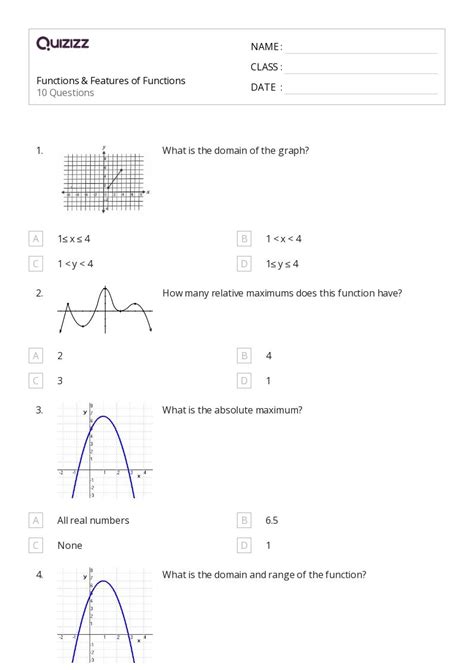 Functions Worksheets For Th Grade On Quizizz Free Printable