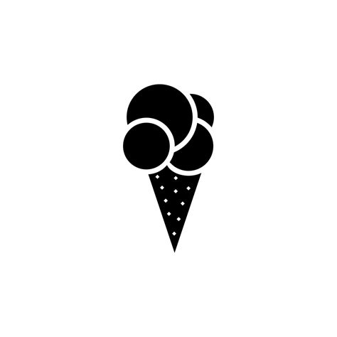 Ice Cream Dessert Cone Vector Icon Vector Art At Vecteezy