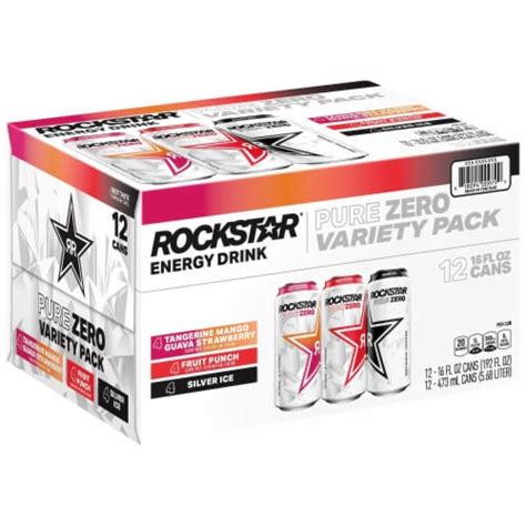 Rockstar Pure Zero Energy Drink Variety Pack Fl Oz Ct Fred Meyer