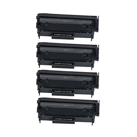 Compatible for 12A Q2612A (4 Pack Black) Toner Cartridge for HP ...