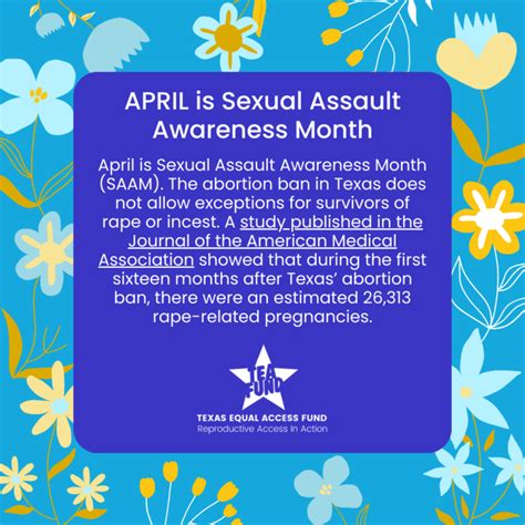 April Activitea Sexual Assault Awareness Month Texas Equal