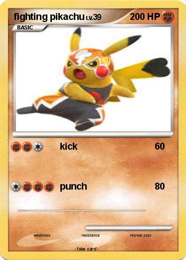 Pokémon fighting pikachu 8 8 kick My Pokemon Card