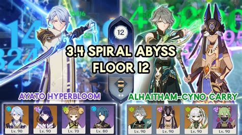 Spiral Abyss Ayato Hyperbloom Alhaitham Cyno Dual Carry Quicken