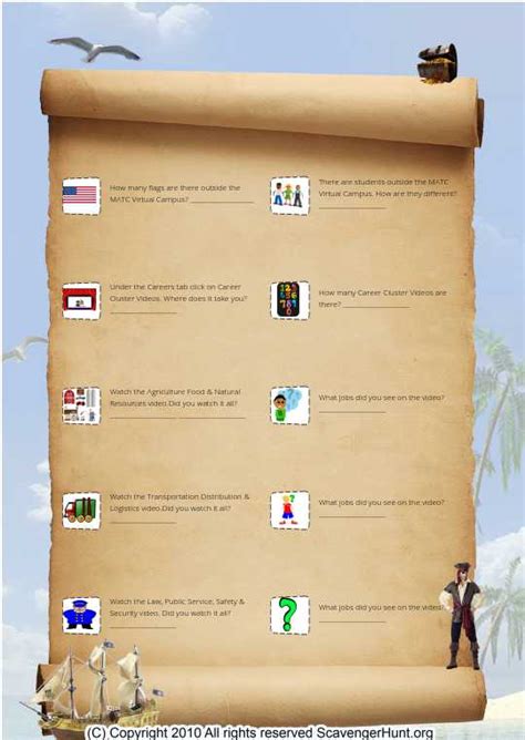 Career Cluster Exploration Scavenger Hunt