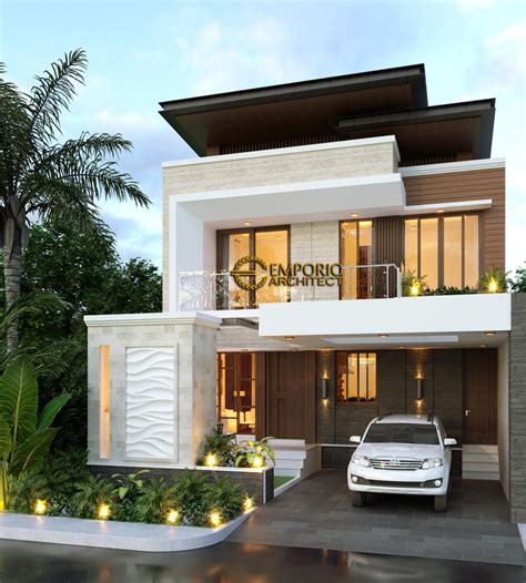 Desain Rumah Modern 2 Lantai Bapak Zulfic di Palangka Raya, Kalimantan