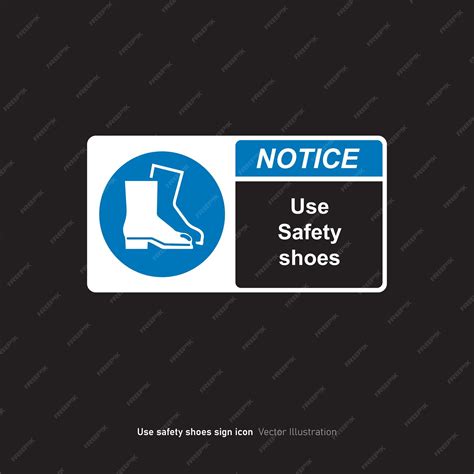 premium vector  safety shoes sign icon vector illustration