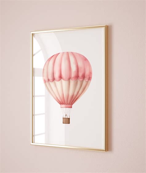 Watercolor Pink Hot Air Balloon Png Air Balloon Clipart Transparent PNG Png Clipart 300 Dpi