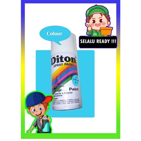 Jual Diton Cerulean Blue 819 Diton Biru Muda Cat Semprot Aerosol Paint