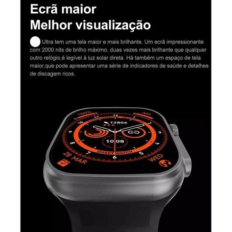 Smartwatch Iwo Ultra 8 Série 8 Watch8 Esportivo Nfc 1 91 Tela Amoled