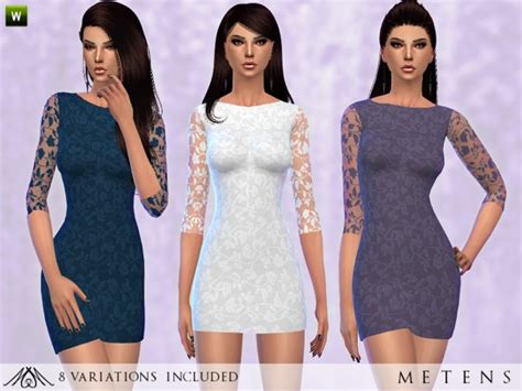Preslava Top Shoulder Bell Sleeve Nude Mesh Sims 4 Vametyellow
