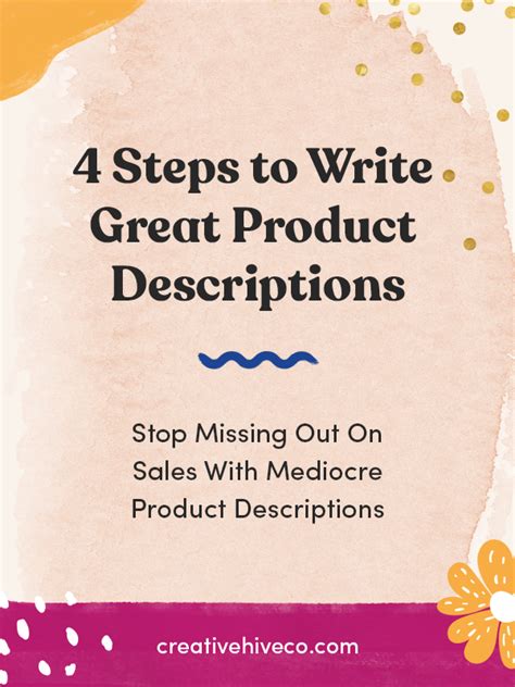 steps  writing great product descriptions creative hive