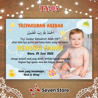 Jual Tasyakuran Aqiqah Kartu Sticker Kartu Ucapan Aqiqah