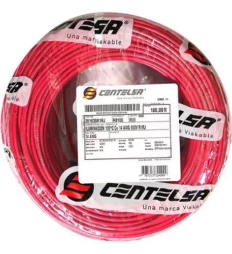 Cor Da Capa Centelsa Wire Caliber 14 X 100mts Vermelho MercadoLivre