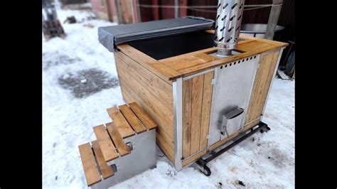 Купель на дровах. Бассейн с подогревом. - YouTube