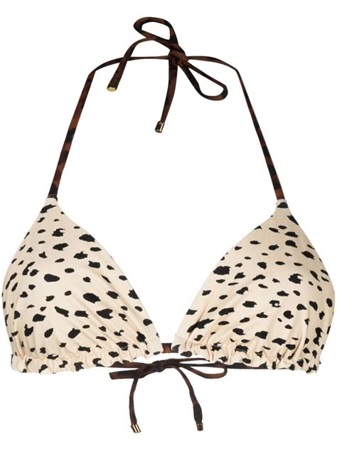 Buy PQ Reverible Leopard Print Bikini Top Neutrals At Off Editorialist