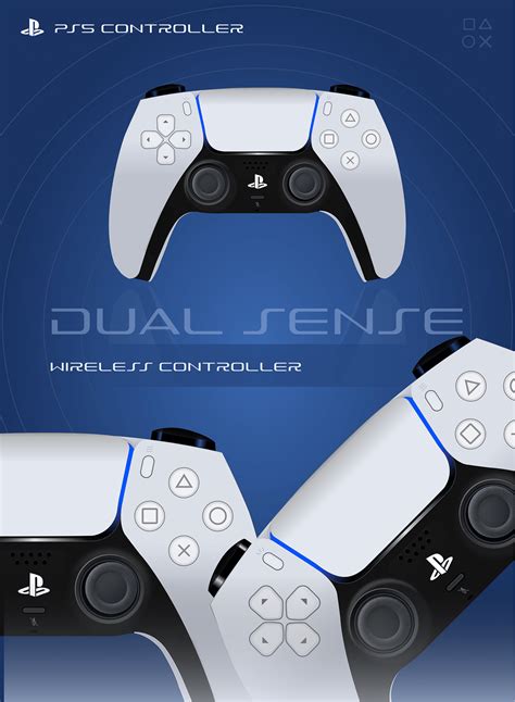 Sony Ps5 Dual Sense Illustration A Figma Project On Behance