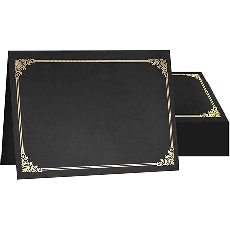 Buy SUNEE 50 Packs Black Certificate Holders With Gold Foil Border