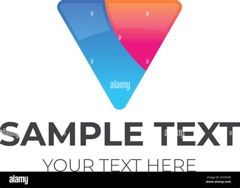 Abstract Triangle Logo Design Template With Colorful Gradientsa Stock