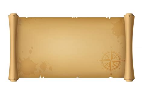 Scroll Map Clip Art Library