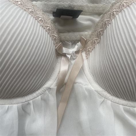 White Babydoll Lingerie Nighty Lace Time And Depop