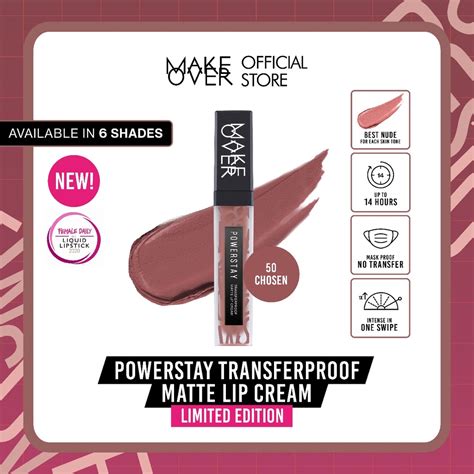 Makeover Powerstay Transferproof Lipcream Matte Lip Cream Original Make Over Limited Nude