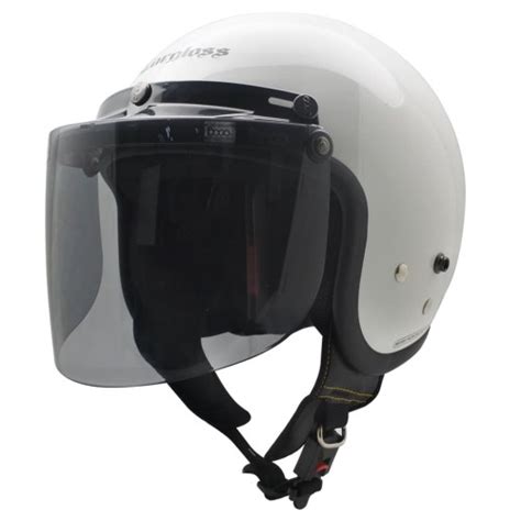 Promo Cargloss Retro Helm Half Face Sp Whity White Visor Bogo Flat