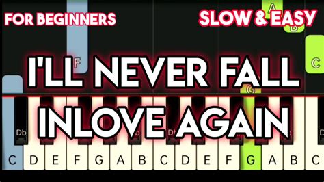 TOM JONES I LL NEVER FALL INLOVE AGAIN SLOW EASY PIANO TUTORIAL