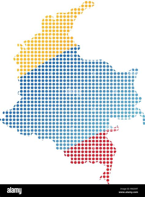 Mapa De Colombia Con La Bandera Imagen Vector De Stock Alamy