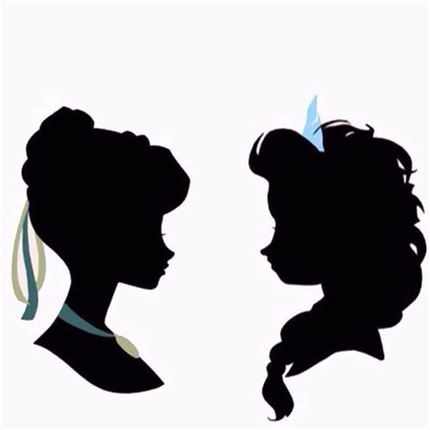 Princess Anna And Queen Elsa Siluetas Disney Silueta De Princesa