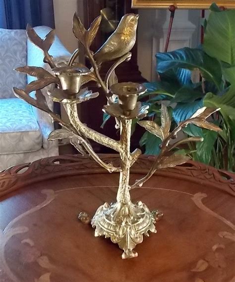 Vintage Brass Bird Candleholder Candle Holders Vintage Brass Vintage Tree