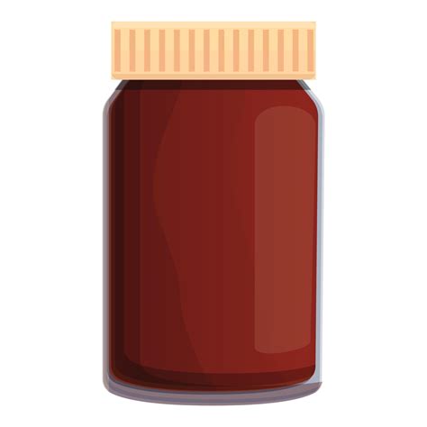 full jar chocolate paste icon cartoon style  vector art