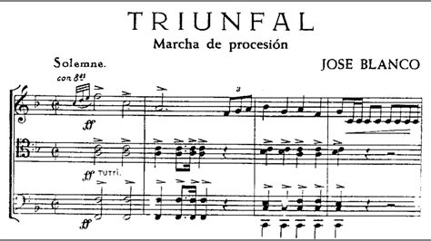 Triunfal José Melchor Blanco Partitura Youtube