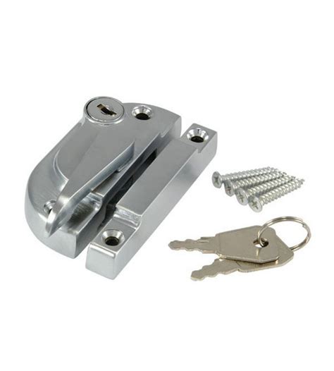 Securifitch Locking Sash Fastener Satin Chrome Sealco Scotland