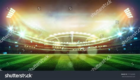 Lights Night Football Stadium 3d Stock Illustration 717163285 ...