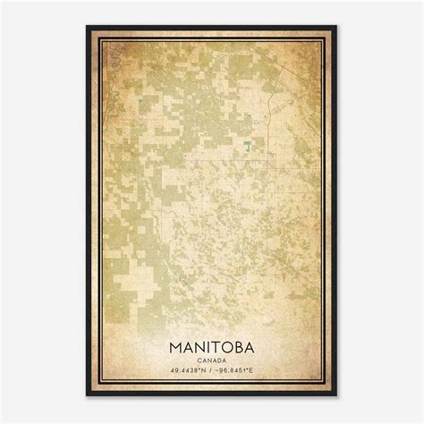 Vintage Hanover Canada Map Poster, Hanover City Road Wall Art Print