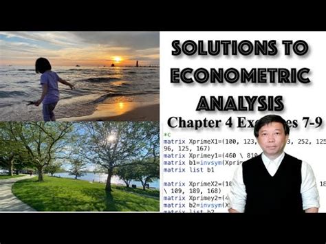 Solutions To Econometric Analysistutorial Chapter Estimating By