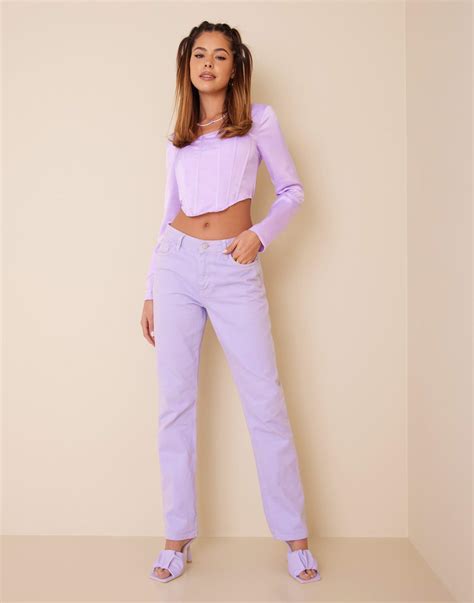 Buy Missguided Cut Out Back Ls Corset Satin Lilac