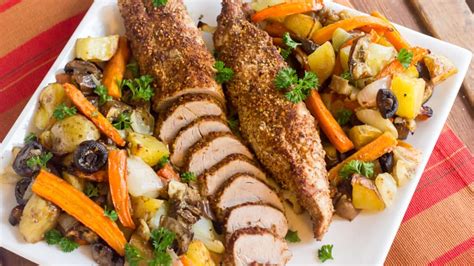 Roasted Pork Tenderloin With Oven Roast Vegetables