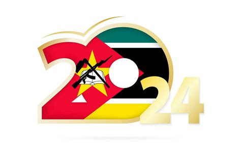 Year 2024 with Mozambique Flag pattern. 26542072 Vector Art at Vecteezy