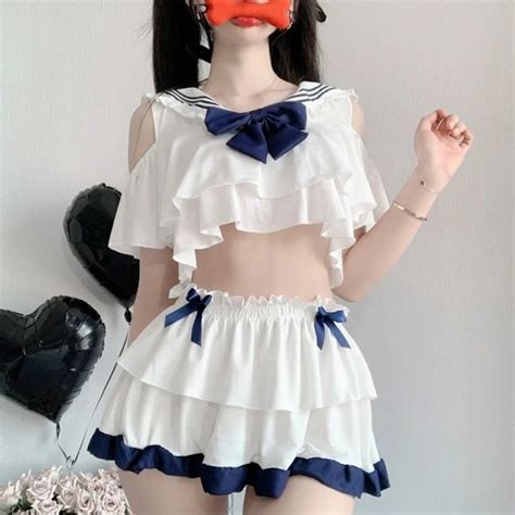 France Sexy Cosplay Lingerie Set School Girl Costume Women Student Shopee Malaysia