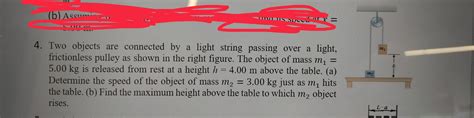 Solved Two Objects Are Connected By A Light String Chegg