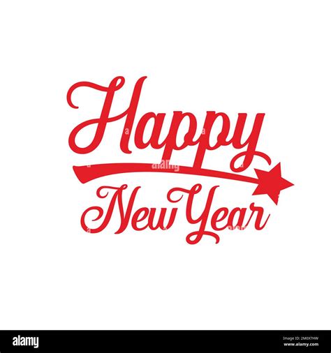 Happy New Year Sign Lettering Stock Vector Image And Art Alamy