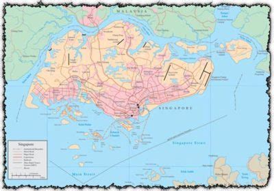 Singapore map vector