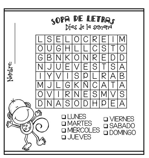 Sopa De Letras Para Primero De Primaria Para Imprimir Fichas De Sopas