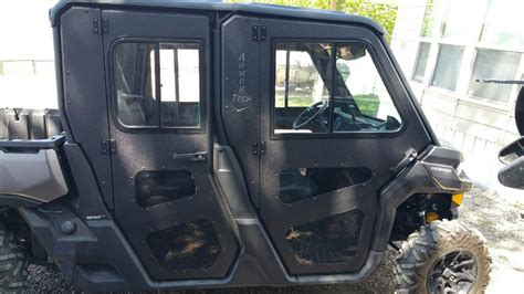 Armor Tech Full Steel Doors W Sliding Windows For Can Am Defender Max